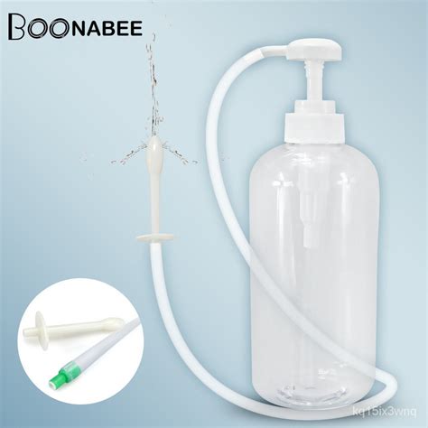 SaLorie Enema Cleaning Container Vagina Anal Cleaner Douche Bulb Design Rubber Health Hygiene