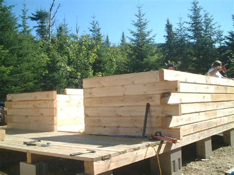 Log Cabin Kit Construction In Maine Project Pictures