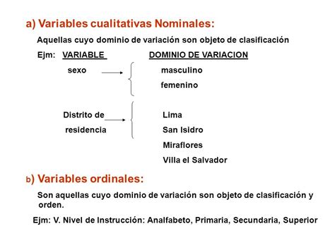 Ejemplos De Variables Nominales Y Ordinales En Estadistica Nuevo Ejemplo