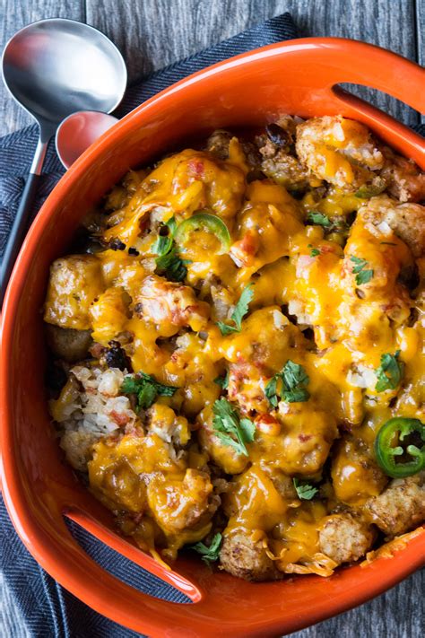 Slow Cooker Taco Tater Tot Casserole Slow Cooker Gourmet