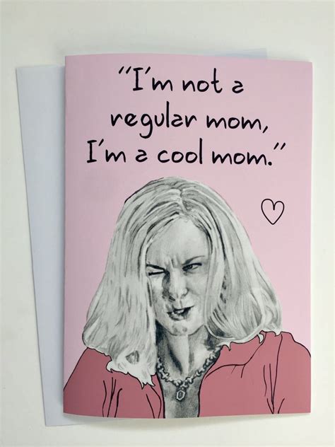 Mean Girls I M A Cool Mom A Illustrative Card Etsy Uk