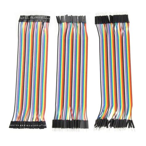 ALLOYSEED 120Pcs 20cm 2 54mm 1pin Jumper Wire DuPont Cable Male To Male