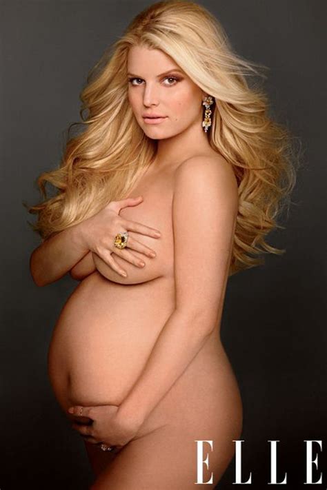 Jessica Simpson Nude On The Cover Of Elle And Reveals It S A Girl My