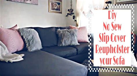 How to reupholster a couch without sewing! Diy Room Decor/30 Dollars or Less/No Sew/Reupholster ...