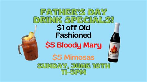 Fathers Day Drink Specials At Timber Hill