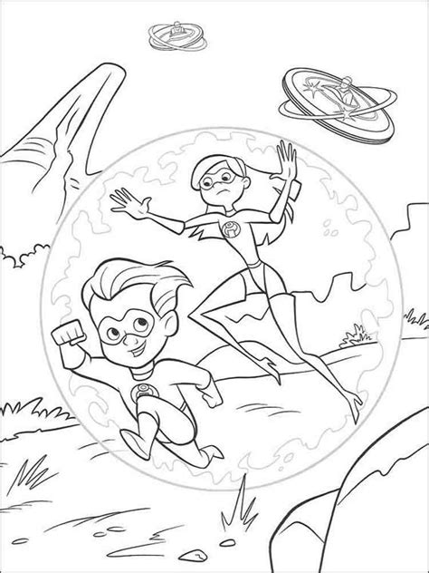 Violet And Dash From Incredibles Coloring Page
