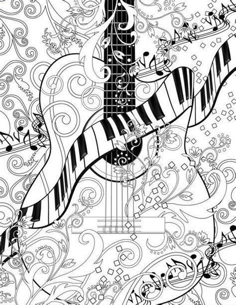 Check out our free printable coloring pages organized by category. Adult Coloring Page Printable Adult Guitar FREE by JuleezGallery: | Coloring pages, Printable ...