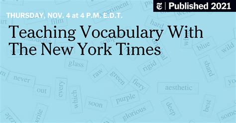 OnDemand Webinar Teaching Vocabulary With The New York Times  The