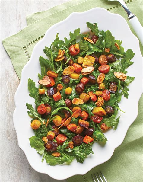 Honey Roasted Carrot Salad With Arugula And Almonds Recipe