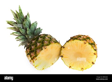 Pineapple Cut In Half Stock Photo Alamy