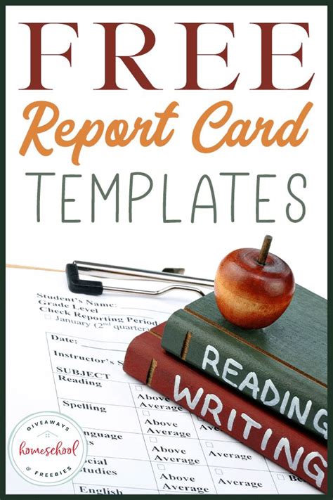 Free Homeschool Report Card Templates Report Card Template Report