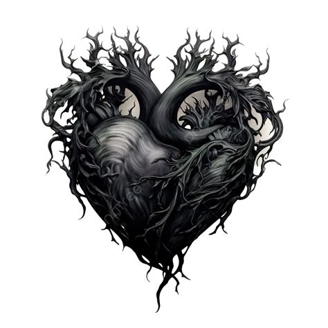 Illustration Of A Black Heart Love Heart Black Png Transparent Image