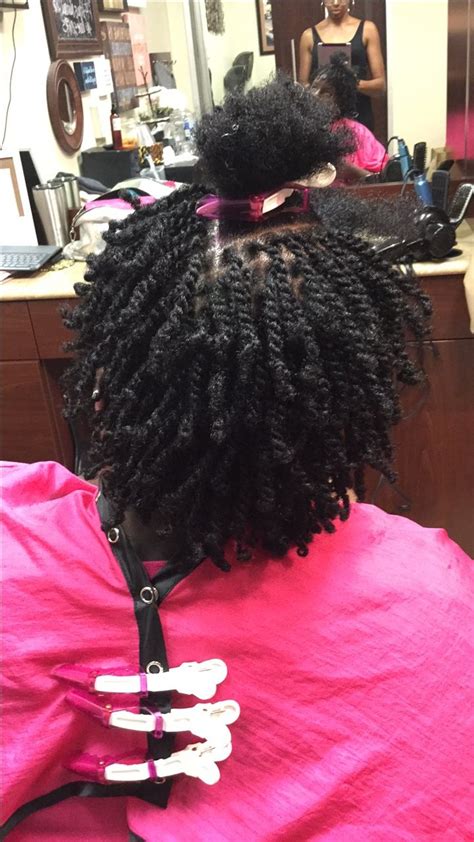 This is a bold look without any covering of the face. Micro twist for starter locs www.aneysnaturalhair.net ...