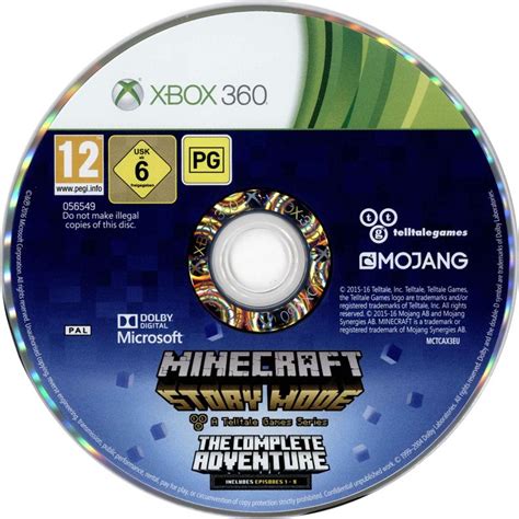 Minecraft Story Mode The Complete Adventure 2016 Xbox 360 Box