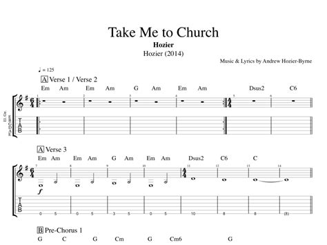 Llg♥ (click/tap anywhere to stop scrolling). "Take Me to Church" · Hozier || Piano + Guitar: Sheet ...