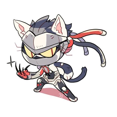 Genji Cat Overwatch Genji Overwatch Fan Art Cat Character Character
