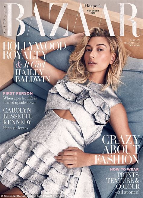 Hailey Baldwin Oozes Sex Appeal For Harpers Bazaar Daily Mail Online