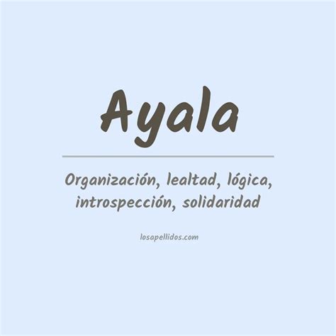 Significado Del Apellido Ayala