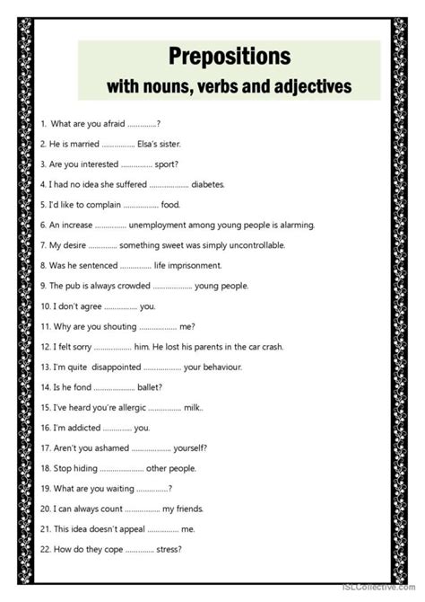 Nouns And Verbs Worksheets Adjective Worksheet Nouns Verbs Adjectives