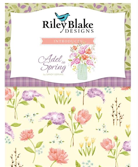 adel in spring fat quarter bundle 8 fabrics by sandy gervais for riley blake designs