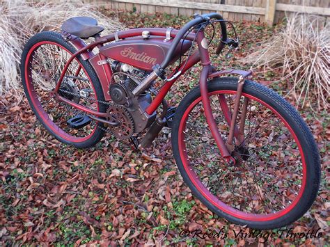 Indian Board Track Racer Antique Vintage Cafe Pre War Bicycle Harley