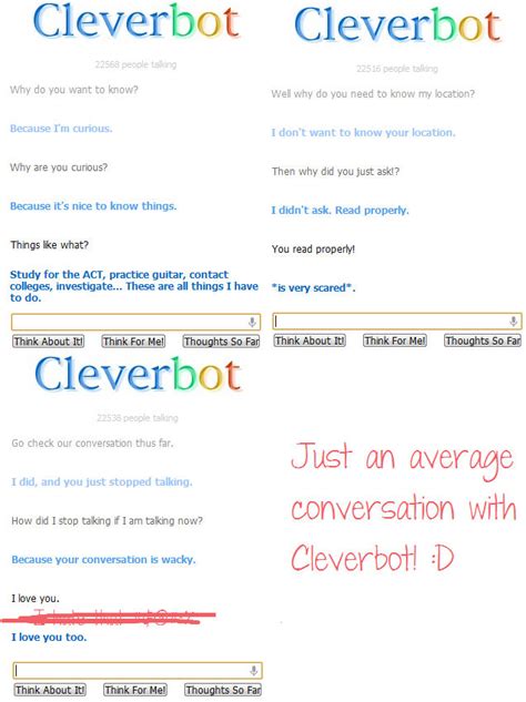 Just A Conversation With Cleverbot By Yaochame On Deviantart