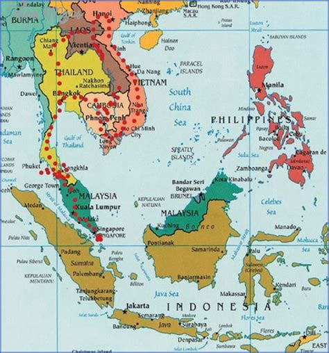 Southeast Asia Travel Route Map