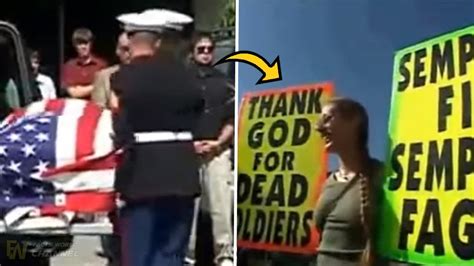Westboro Baptist Church Riots At Marine Funeral Gets Greeted By Bikers