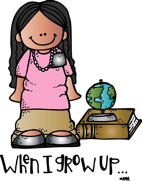 Clip Art Of The Girl And When I Grow Up Free Image Download
