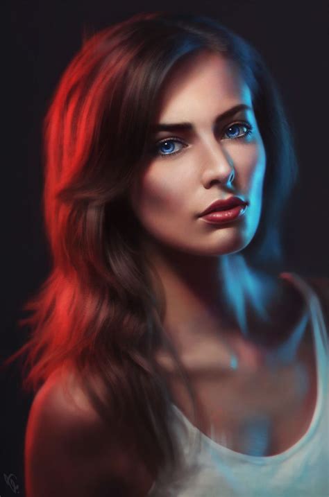 Female Portrait Study Day By Angelganev On Deviantart Colour Gel Photography Portrait