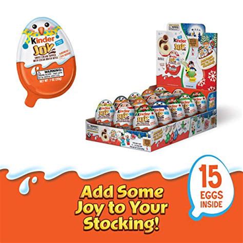 Kinder Joy Eggs Holiday Edition 15 Count Individually Wrapped