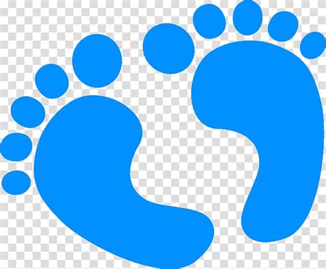 Blue Footprints Illustration Infant Footprint Baby Transparent
