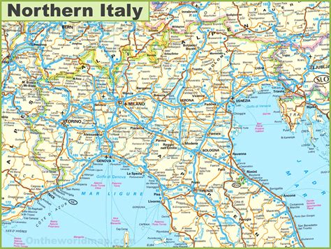 Map multiple locations, get transit/walking/driving directions, view live traffic conditions, plan trips, view satellite, aerial and street side imagery. Map of Northern Italy