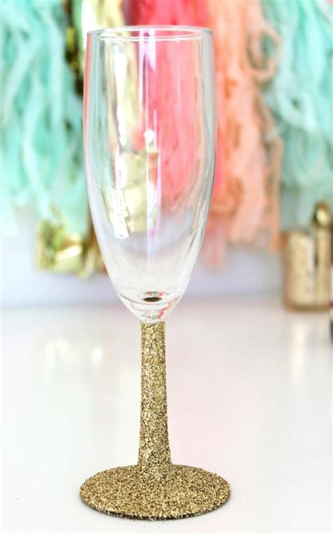 Diy Glittered Champagne Flute Finished 5 Glitter Diy Baby Sprinkle