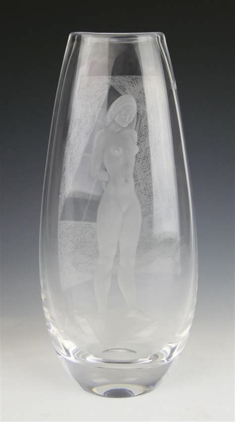 Sold Price Kosta Boda Large Etched Crystal Vase November 1 0118 6 00 Pm Est