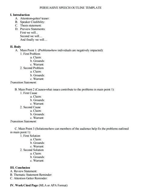 Learn how to write a persuasive speech with informative samples and examples, proper paper format, template and outline, outstanding topics. Policy persuasive speech outline examples. Examples on How ...