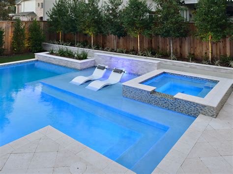 Contemporary Pool And Spa Contemporary Swimming Pool And Hot Tub Houston By User Houzz Uk