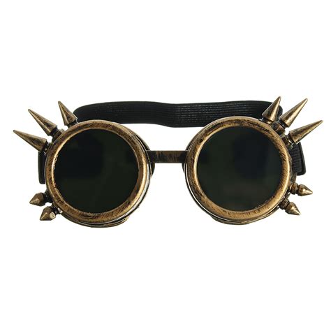 Men Vintage Victorian Gothic Cosplay Rivet Steampunk Goggles Glasses
