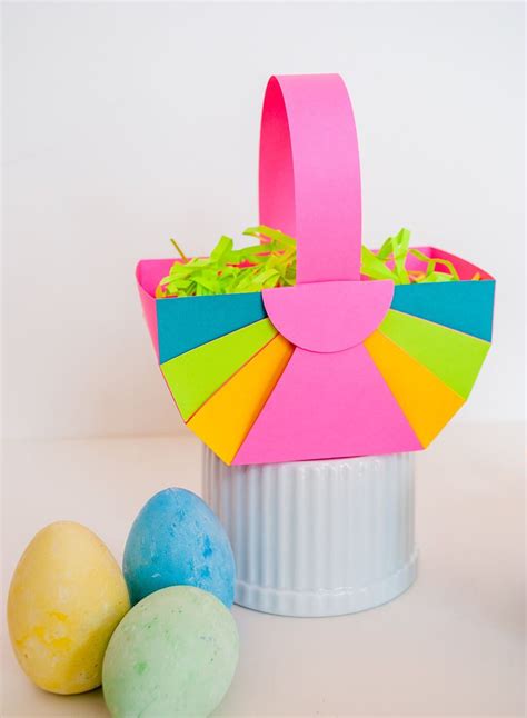 Diy Easter Basket Template Easy Easter Crafts Easter Paper Crafts