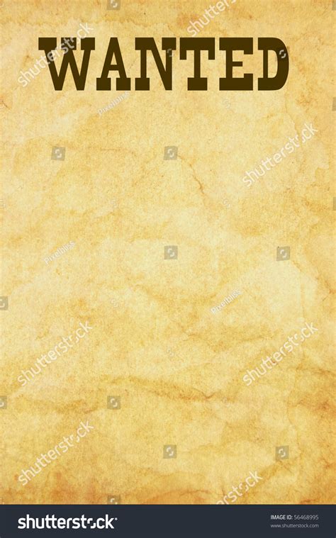 Wanted Poster Stock Photo 56468995 Shutterstock