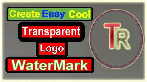 Transparent Logo And Watermark On Youtube Video Photoshop Tutorial