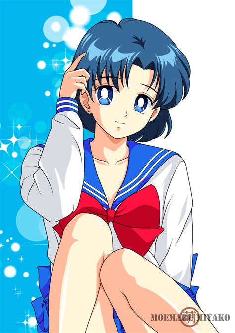 Moemaru Miyako Mizuno Ami Bishoujo Senshi Sailor Moon Toei Animation Highres 1girl Blue