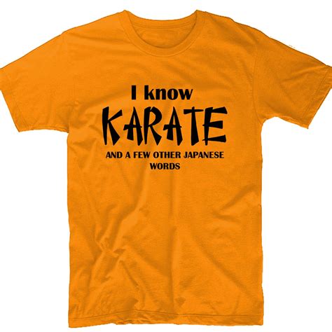 I Know Karate Tshirt Funny Tshirt Martial Arts Karate Tshir Etsy