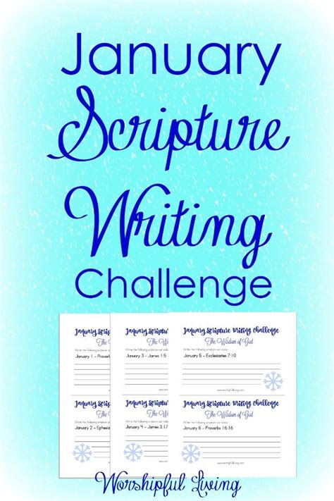 January Scripture Writing Challenge Worshipful Living Scripture