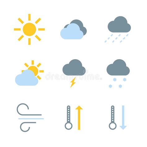 Weather Icons Set Stock Vector Illustration Of Cloudscape 192430045