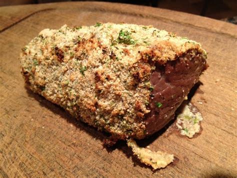 To ensure an even cook, truss the tenderloin or ask your butcher to do this for you. Parmesan-Horseradish-Herb crusted beef tenderloin. I tweaked this recipe slightly by using ...