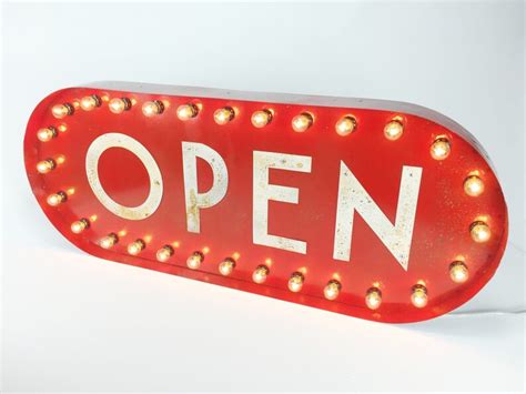 Open Sign Marquee 42 Light Up Sign Etsy