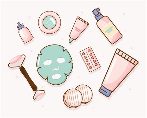 Skincare Products Nine Icons 5331807 Vector Art At Vecteezy