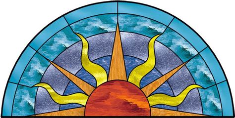 Home And Living Outdoor And Gardening Stained Glass Sun