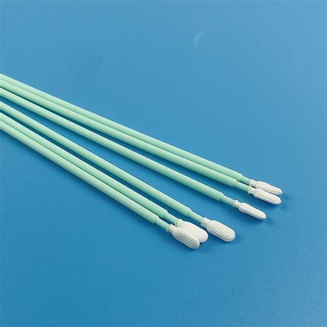 Small Polyester Swabs Samples Accepted Double Knitted Dacron Cleaning Stick